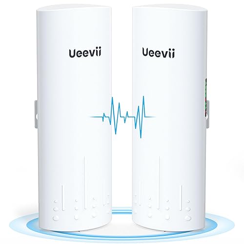 Wireless Bridge, UeeVii CPE820 5.8G Point to Point for Starlink WiFi Extender Signal Booster with 16dBi Antenna, Long Range Up to 3KM, Plug