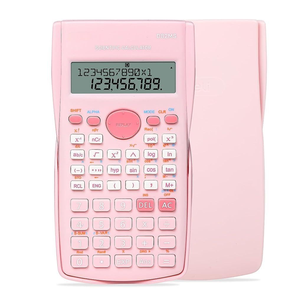 Scientific Calculator, 2 Line Cute Scientific Math Calculator Function Calculator for Students Algebra Geometry Basic Caculator for Middle and High