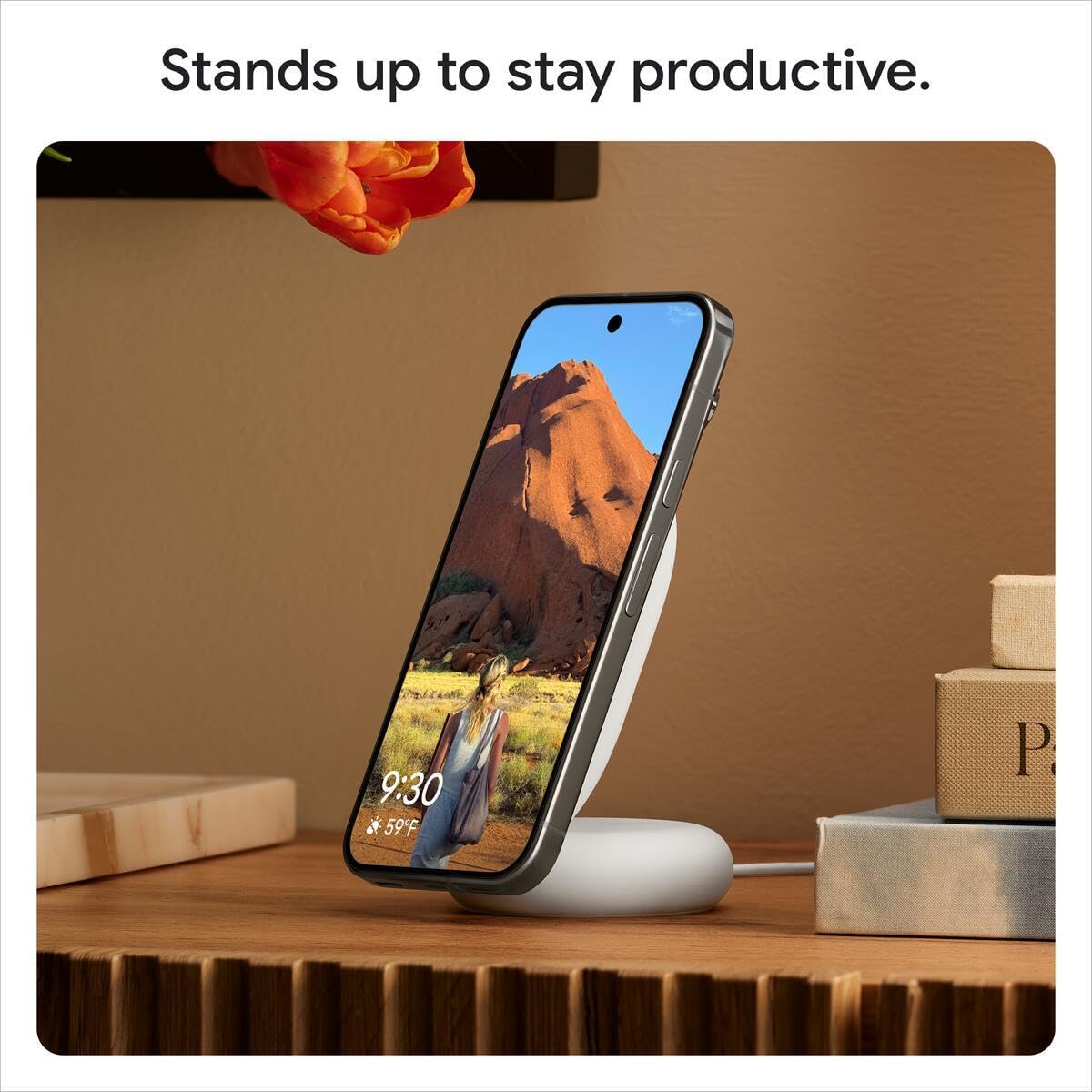 Google Pixelsnap Phone Charger with Stand - Fast-Charging 25W Qi2 Wireless Charger and Stand - Compatible with Pixel Phones and Qi-Certified Devices