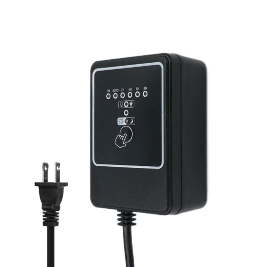 Wohenhao 100W Low Voltage Landscape Transformer, 100-240V AC to 12V DC Transformer with Timer and Photocell, Dusk to Dawn and 2/4/6/8H Countdown Timer