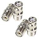 exgoofit BNC Male to UHF Female SO-239 SO239 Adapter 4pcs RF coaxial Coax Connector
