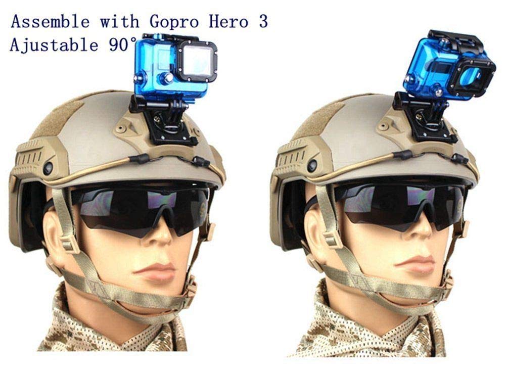 Huenco Tactical Fast/AF/ M88 / MICH Helmets Accessories Front Bracket Mount Bracket for Paintball Airsoft Action Camera