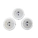 EcoGecko 3-Pack Round White LED Lights, 7-Inch Diameter, Fits 1-1.6 Inch Pole, Battery Operated, 100,000 Hour Lifespan