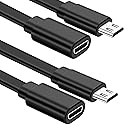 Sumind 2 Pack Micro USB Extension Cable 10 ft/ 3 Meters Male to Female Extender Cord Compatible with Wireless Security Camera Flat Power Cable, Cable