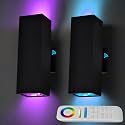iYogaled Up and Down Lights Outdoor Wall Lights, RGB LED Dusk to Dawn Outdoor Lighting, IP56 Black Aluminum Anti Rust Waterproof Outdoor Light