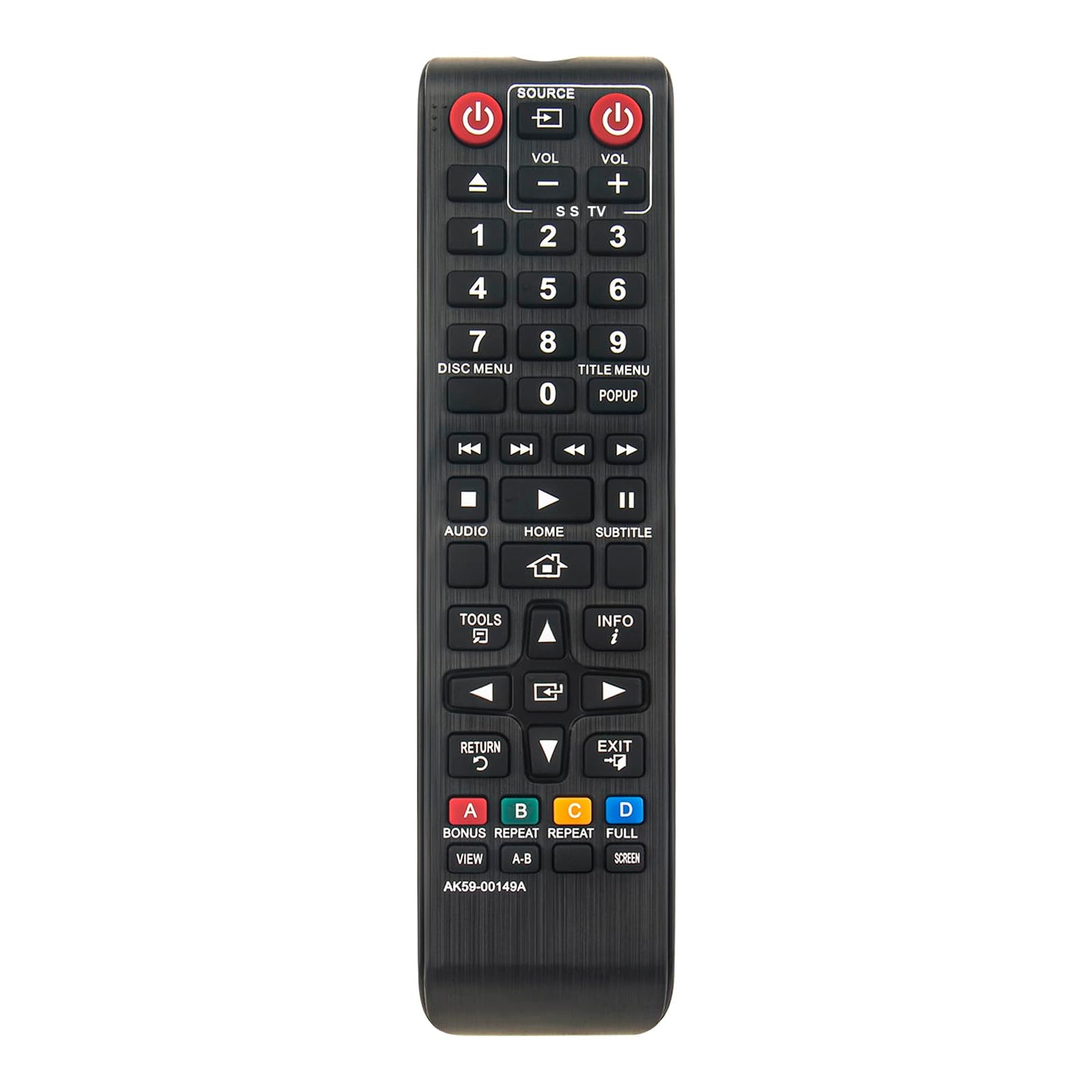AK59-00149A sub AK59-00148A Replaced Remote fit for Samsung Blu-ray Player BD-ES5300 BD-F5100 BD-FM51C BD-FM57C BD-H5100 BD-H5900 BD-HM51 BD-HM59