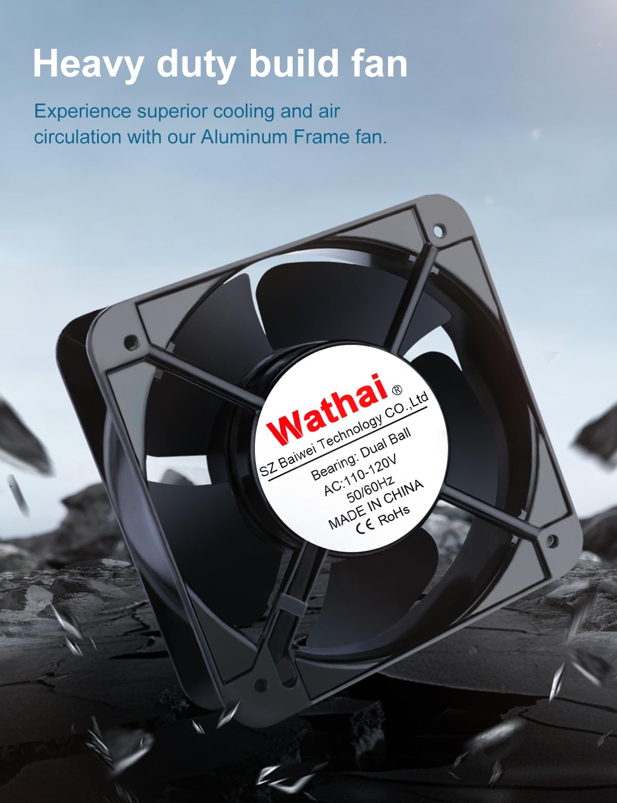 Wathai AC High Airflow Fan 15050 150mm x 50mm 6 inch 110V 120V Cooling Ventilation Exhaust Cooling Fan