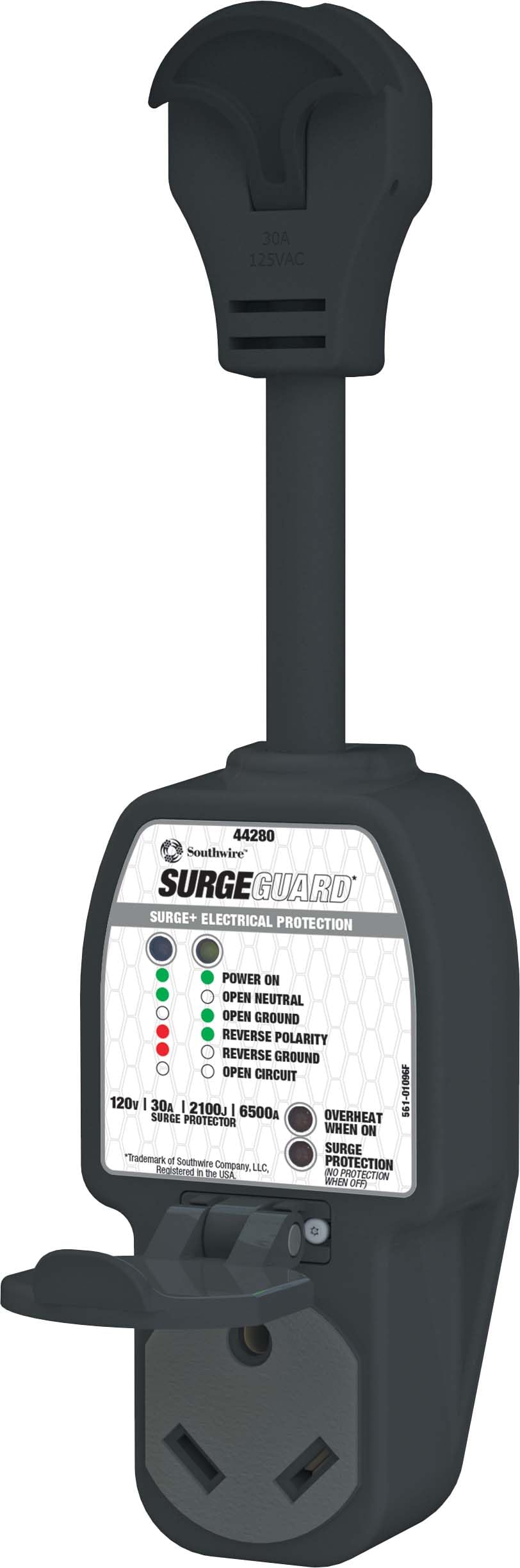 Southwire Surge Guard 30 Amp Portable RV Surge Protector with Enhanced Diagnostics, 2100 Joules, 44280