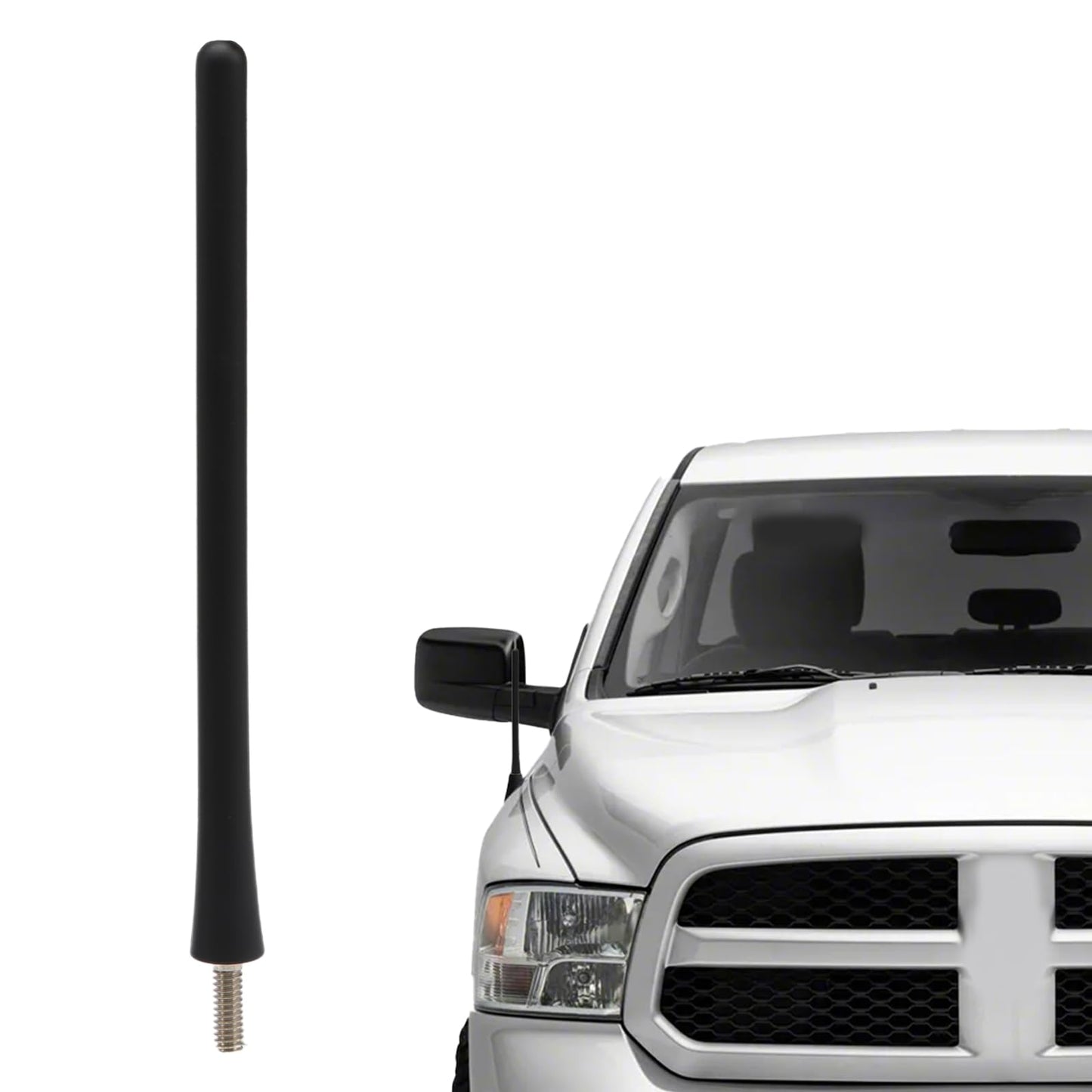 LQYLMY Short Rubber Antenna Compatible with Ram 1500 Dodge Jeep, 7" Car Wash Proof Flexible Rubber Aerial Antenna, Pickup Truck Radio Antenna Mast
