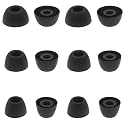 WKYMY Earbud Replacement Tips Compatible with Samsung Galaxy Buds 2 Pro - Silicone Ear Bud Rubber Tips - S/M/L (Black) 6 Pairs