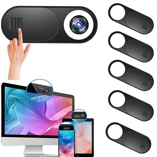 Webcam Cover Slide, Ultra Thin Round Hole Laptop Camera Cover Slide Blocker for Computer MacBook Pro iMac PC Tablet Notebook Surface Pro Echo Show