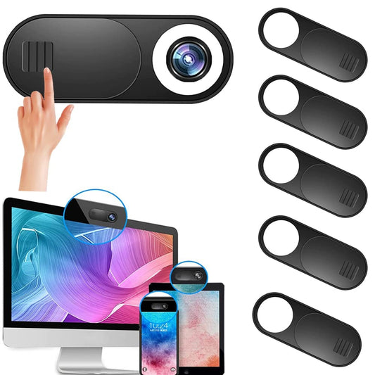 Webcam Cover Slide, Ultra Thin Round Hole Laptop Camera Cover Slide Blocker for Computer MacBook Pro iMac PC Tablet Notebook Surface Pro Echo Show