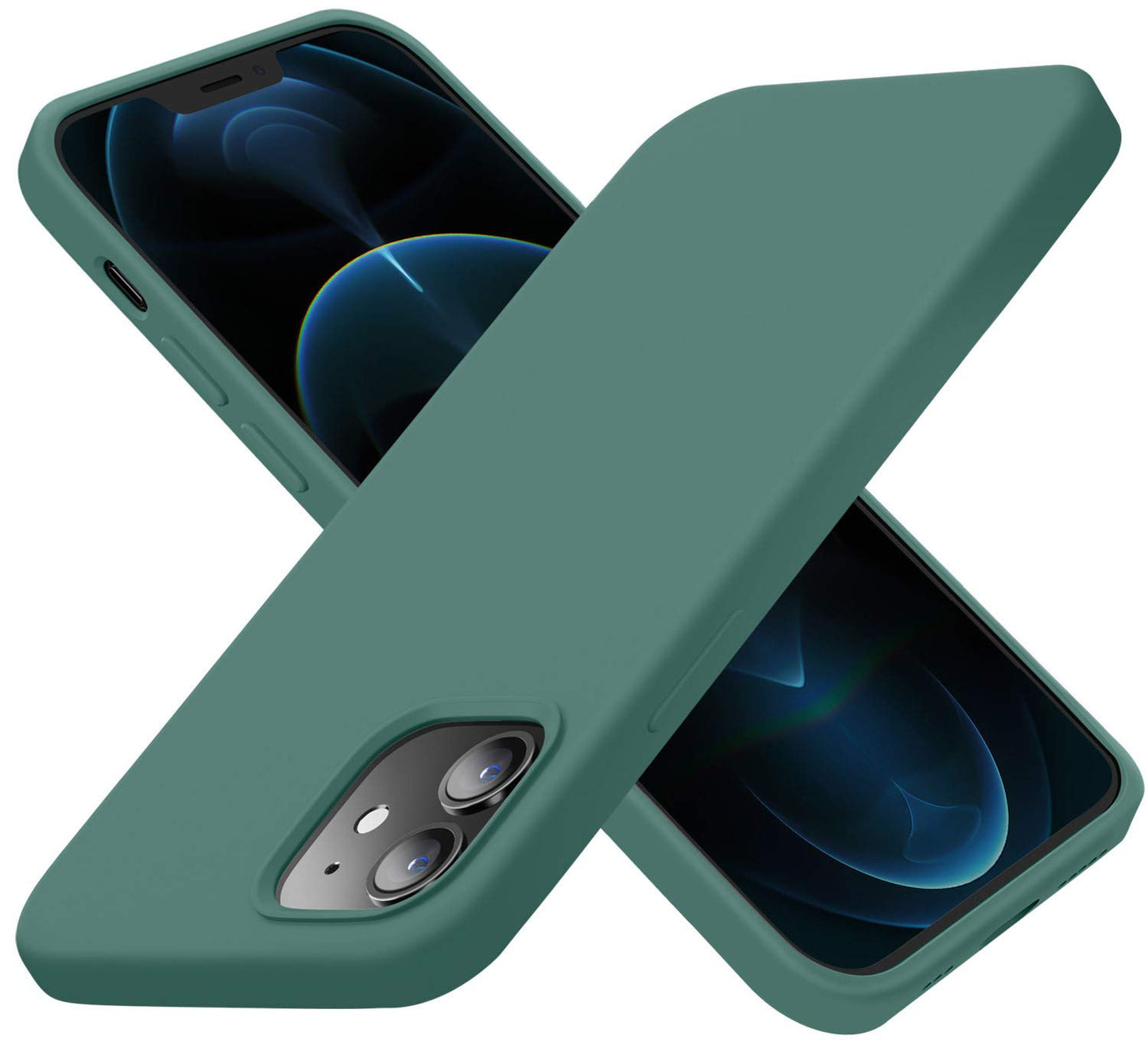 Cordking Designed for iPhone 12 Case, Designed for iPhone 12 Pro Case, Silicone Shockproof Phone Case with [Soft Anti-Scratch Microfiber Lining] 6.1