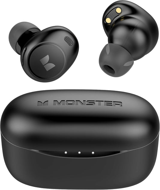 Monster Achieve 300 AirLinksWireless Earbuds, Bluetooth 5.3 in-Ear Stereo Headphones, Built-in Mic for Crystal Clear Call, 32H Playtime, Type-C…