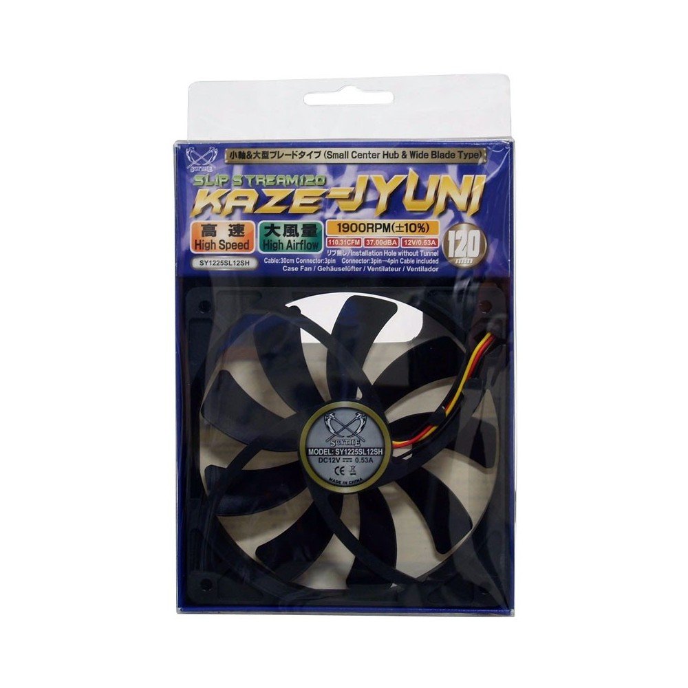 SCYTHE Kaze Jyuni 1900 RPM Slip Stream Fan 120mm