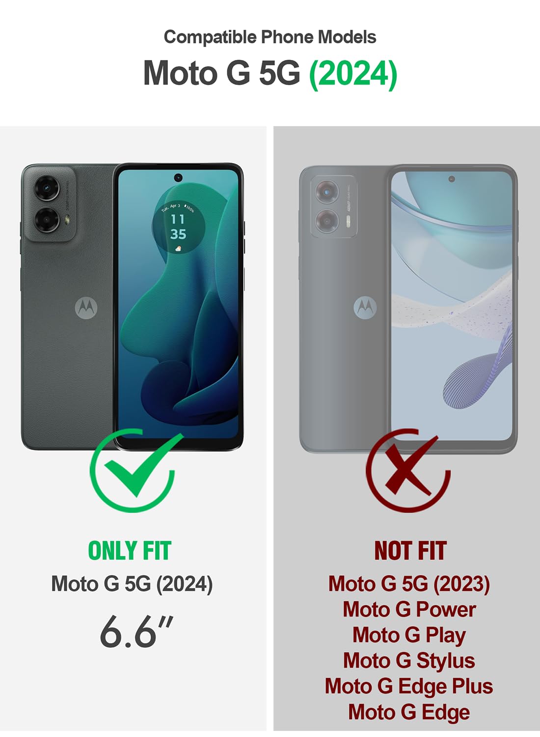 Poetic Revolution Case for Motorola Moto G 5G 2024, [Slide Camera Cover], Full-Body Military Grade Rugged Shockproof Cover with Kickstand