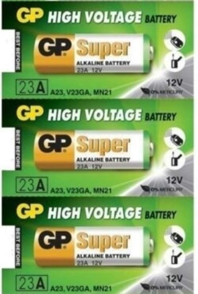 My Battery Supplier Replacement for 3 Pack of GP23AE GP 23A MN21 A23 V23GA VR22 12 Volt Batteries with Cloth