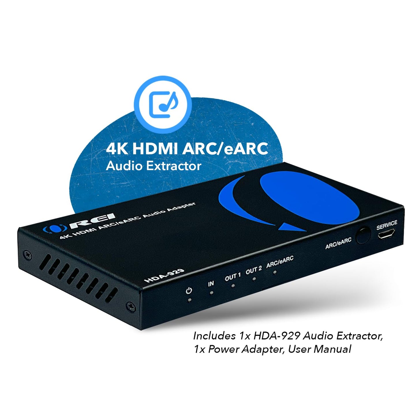 OREI eARC 4K 60Hz Audio Extractor, Extract Dolby Atmos Convert Sound bar 18G HDMI 2.0 ARC Support HDCP 2.2 Dolby Digital/DTS Passthrough CEC, HDR