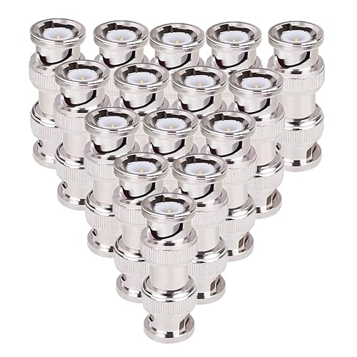 BeElion 15-Pack BNC Male to Male Coaxial Coupler Straight Adaptor Connector M/M