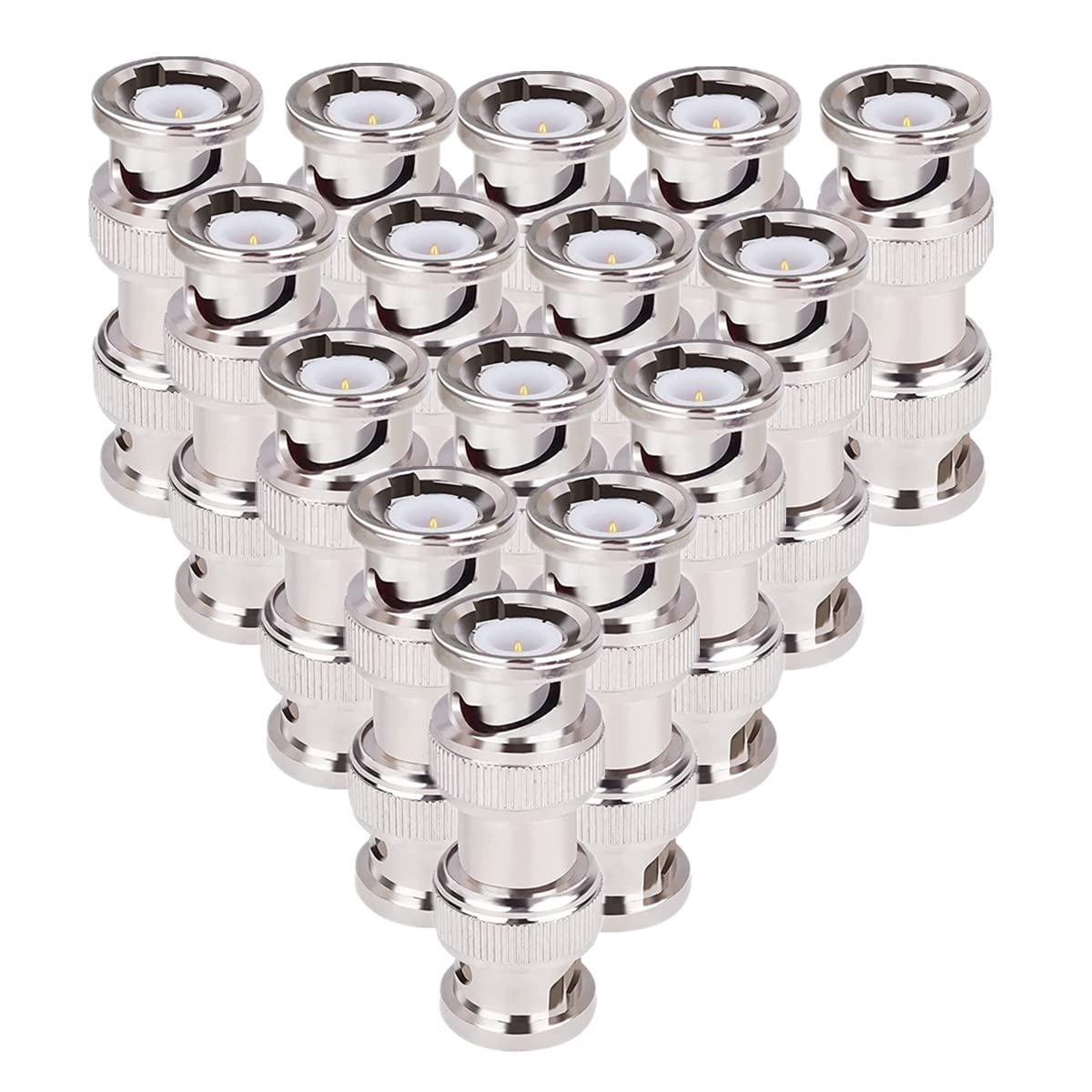 BeElion 15-Pack BNC Male to Male Coaxial Coupler Straight Adaptor Connector M/M