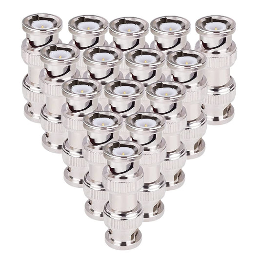 BeElion 15-Pack BNC Male to Male Coaxial Coupler Straight Adaptor Connector M/M