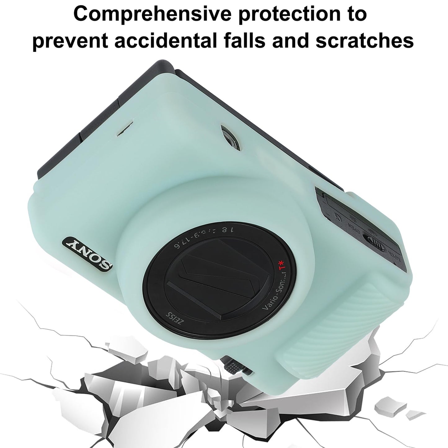 MIOKAU ZV-1F Camera Case, Soft Silicone Protective Case for Sony ZV1F/ZV-1M2/ZV-1 Mark II (NOT for ZV1) Vlog Camera, Lightweight ZV1F Cover (Green)