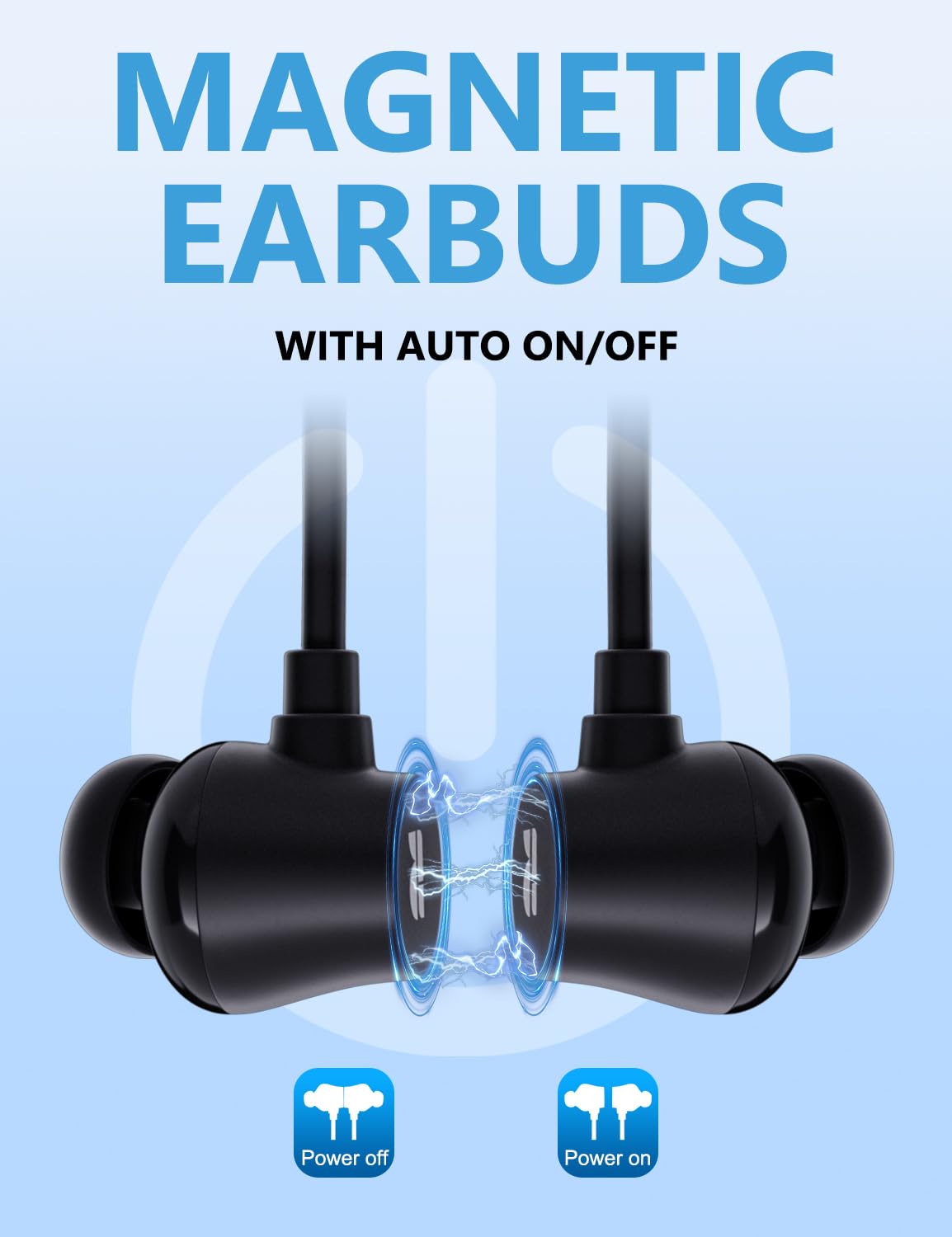 Active Noise Cancelling Headphones, Wireless In Ear Neckband Bluetooth Headphones with 3 AI Mics ENC, 60Hrs Playtime, V5.3 Magnetic Earbuds…