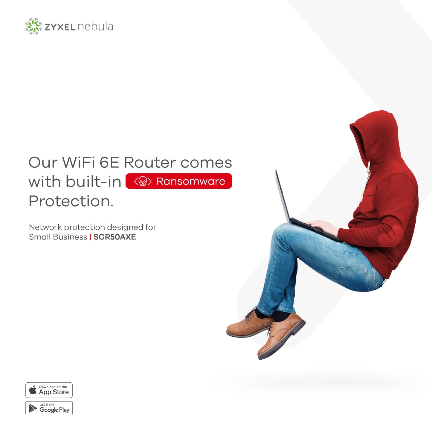 Zyxel Secure Cloud-Managed Router with AXE5400 Tri-Band WiFi Subscription-Free Network Security, Manageable via Nebula APP/Ideal for Small