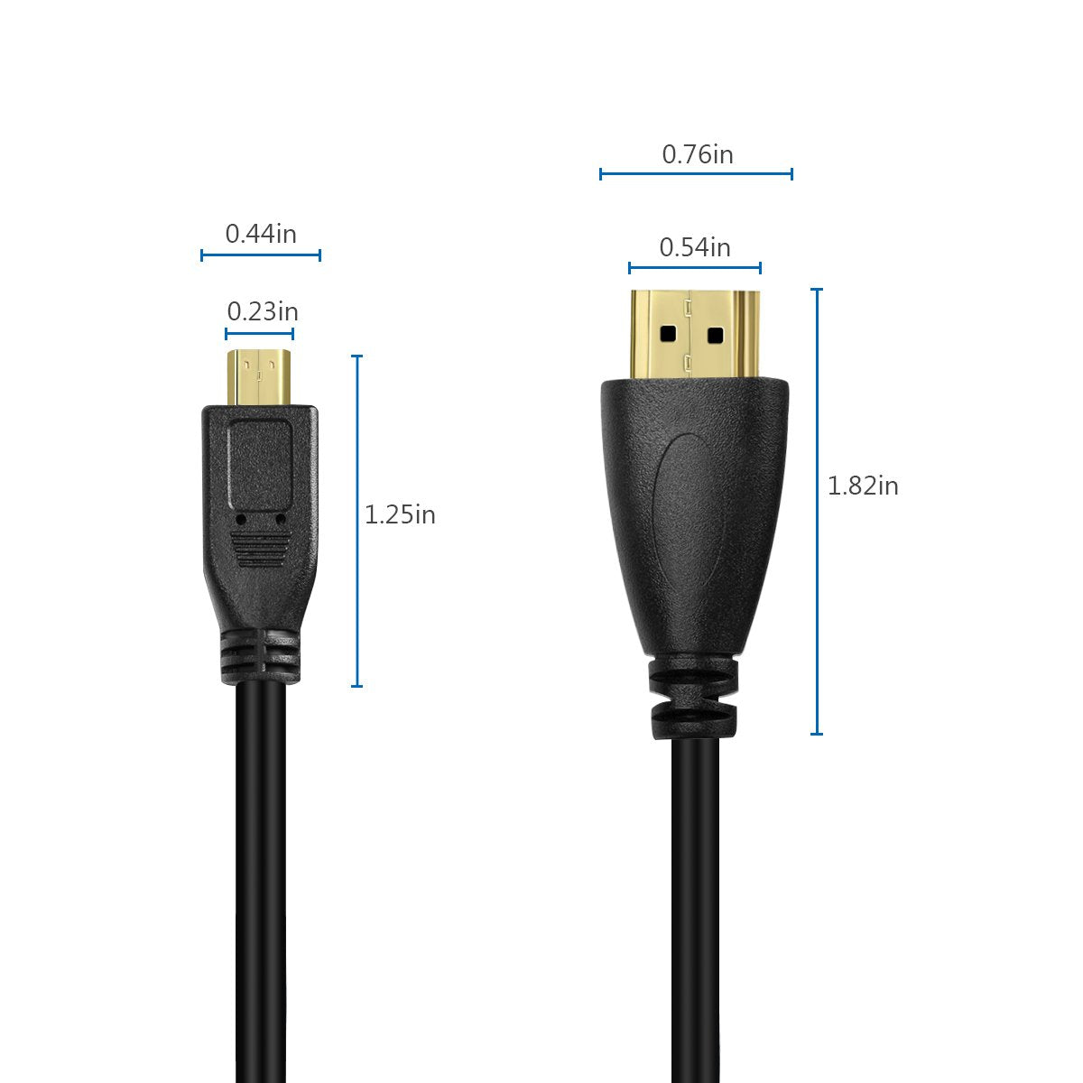 UCEC Coiled Micro HDMI to HDMI Cable, 3.2FT Retractable Cable for Laptops, Cameras, DSLRs, Camcorders, Portable Screens and Monitors