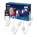eufy Permanent Outdoor Lights E22, 100ft with 60 Triple-LED Lights, Smart RGBWW for Christmas, Daily and Holiday, Up to IP67 Waterproof, AI Light