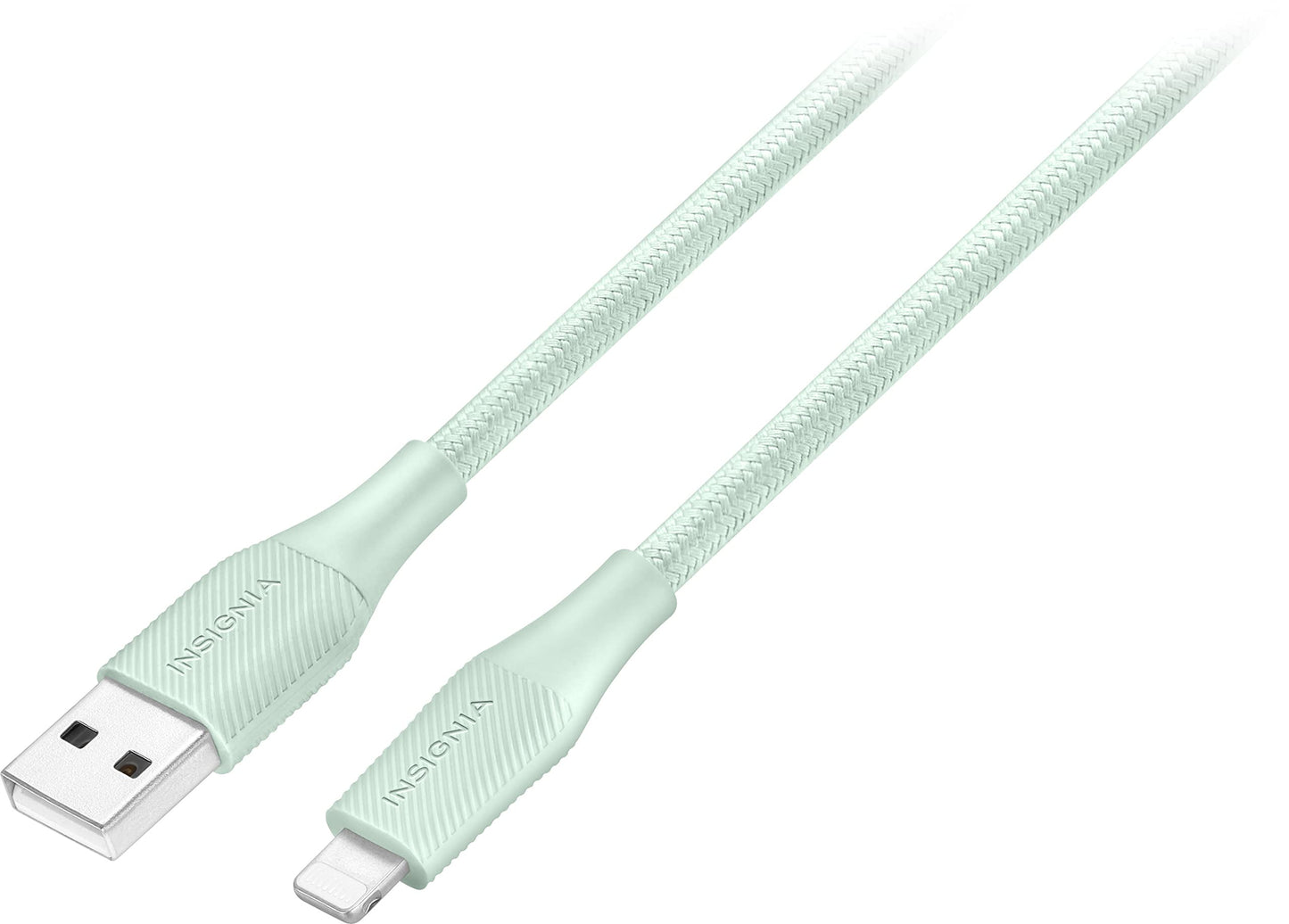 Insignia - 10' Lightning to USB Charge-and-Sync Cable - Green
