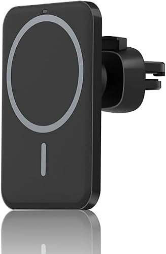 LXQTAO 15W Wireless Car Phone Holder - New Edition Fast Charging Mobile Stand with Type-C Interface for 12/13/14 Series - Robust Magnetic Charging
