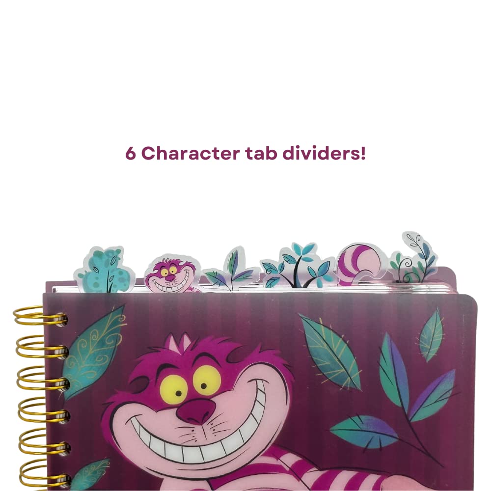 Disney Alice in Wonderland Cheshire Cat Tab Journal Spiral Notebook Notepad