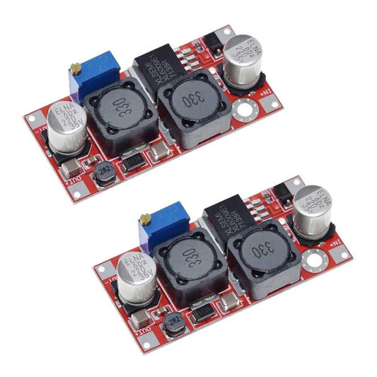 Rakstore 2pcs Boost Buck DC-DC Adjustable Step Up Down Converter XL6009 Power Supply Module 20W 5-32V to 1.2-35V High Performance Low Ripple