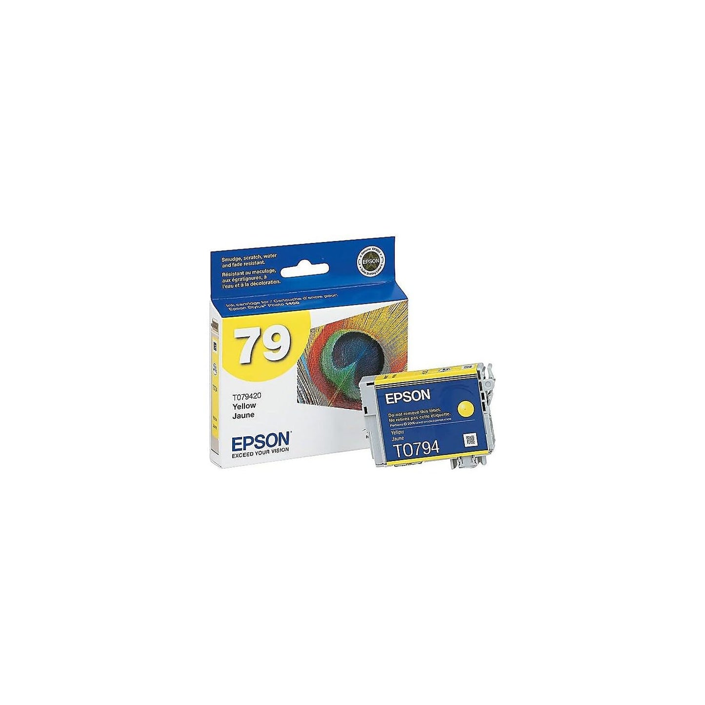 Epson 79 Claria Hi-Definition Ink Standard Capacity Yellow Cartridge (T079420) Works with Artisan 1430, Stylus Photo 1400