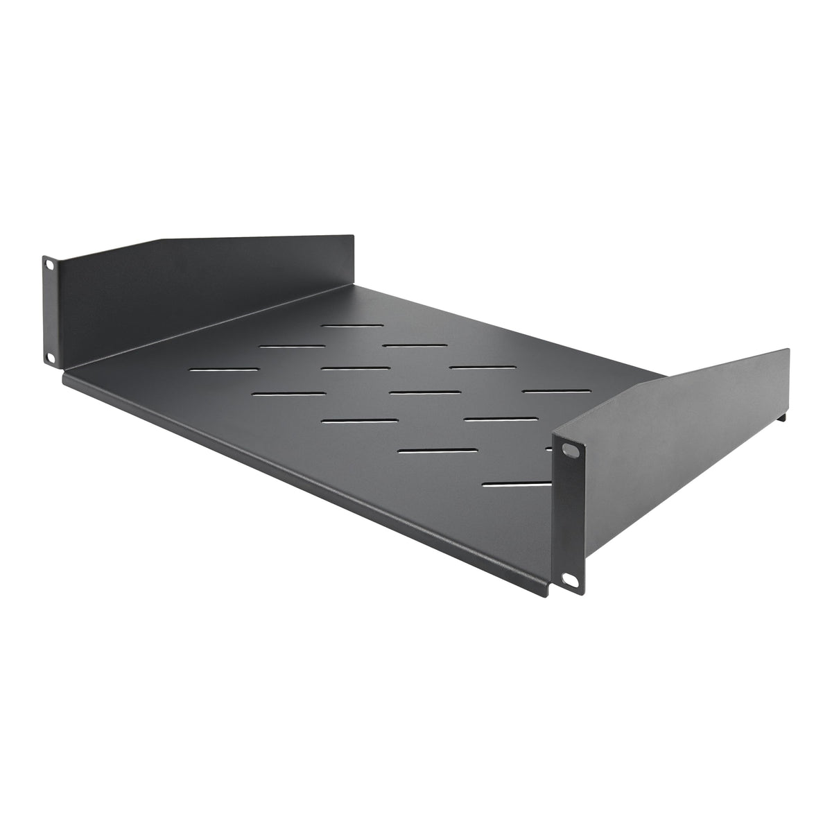 StarTech 2U Vented Server Rack Shelf, 12in, 25lb (CABSHELFV2U-12-RACK)