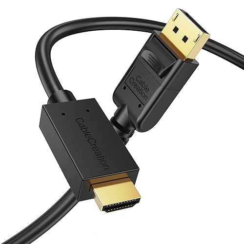 Active DisplayPort to HDMI 4K, CableCreation DP 1.2 to HDMI Cable 6 Feet, Support Eyefinity Multi-Screen, 4K & 3D Audio/Video Converter, 1.83M / Black