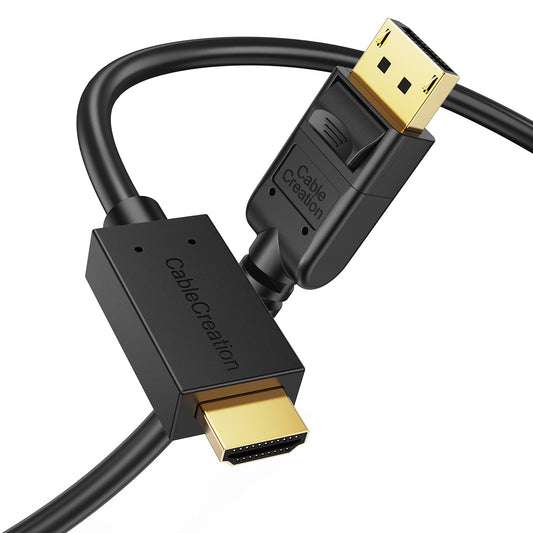 Active DisplayPort to HDMI 4K, CableCreation DP 1.2 to HDMI Cable 6 Feet, Support Eyefinity Multi-Screen, 4K & 3D Audio/Video Converter, 1.83M / Black