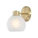 Westinghouse Dorney Transitional Style 1 Light Wall Fixture, Champagne Brass