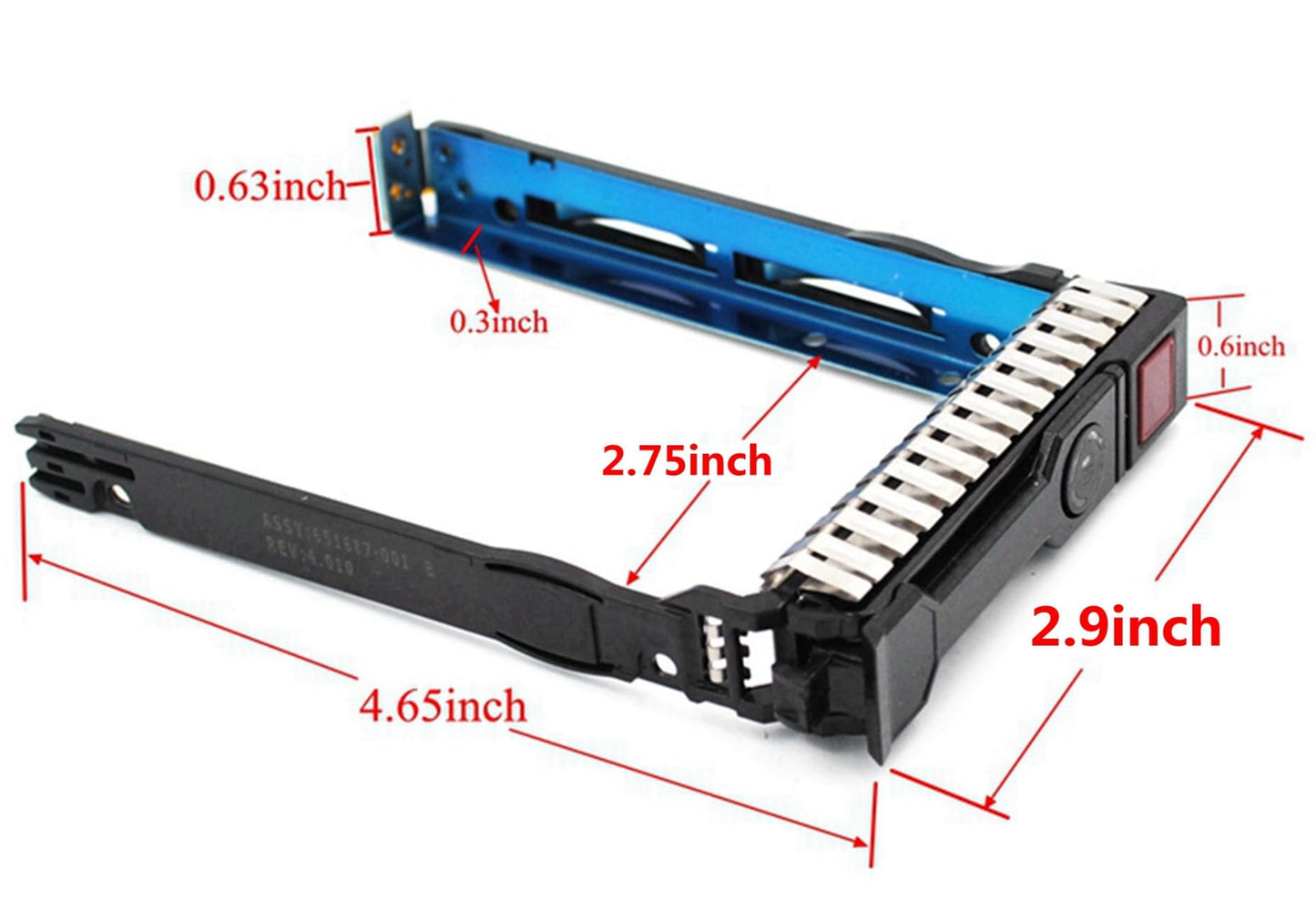 (2Pack) 2.5" SFF SAS SATA SSD Hard Drive Carrier Tray Caddy 651687-001 651699-001 for Proliant ML350 DL360p DL380P DL160 Gen8 Gen9 with 8 Mounting