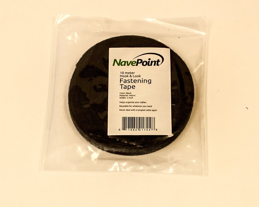 NavePoint 1/2 Inch Roll Hook and Loop Reusable Cable Ties Wraps Straps - 10M 33ft 3-pack