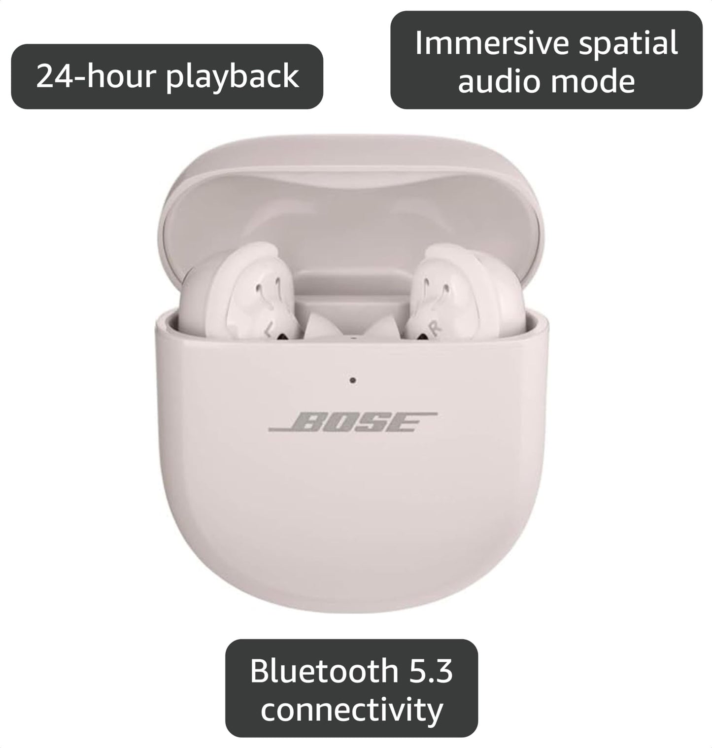 Bose QCEARBUDIIIW QuietComfort Ultra Noise Cancelling Earbuds - White (Renewed)
