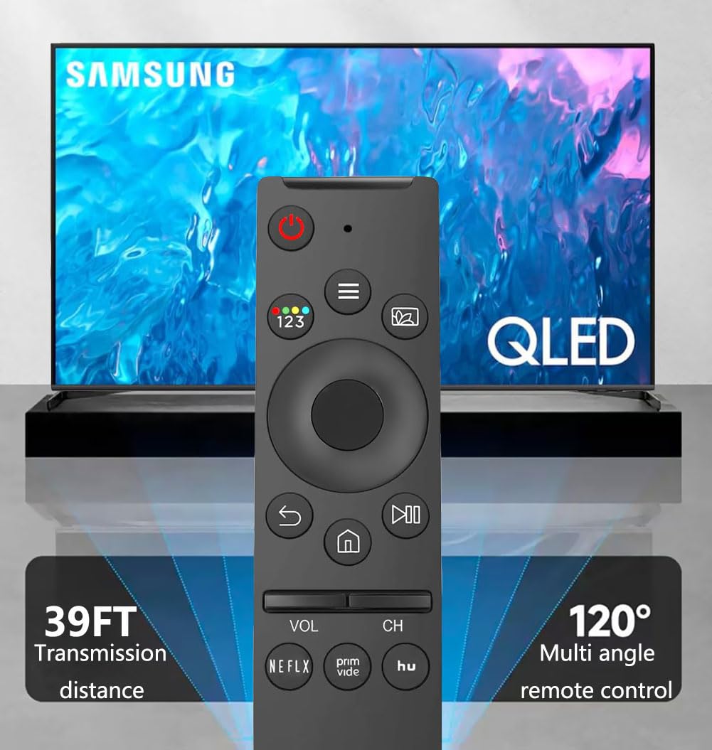 (Pack of 2) Replacement Remote Control for Samsung TV, Compatible for All Samsung TV LED QLED UHD SUHD HDR LCD Frame Curved Solar HDTV 4K 8K 3D Smart