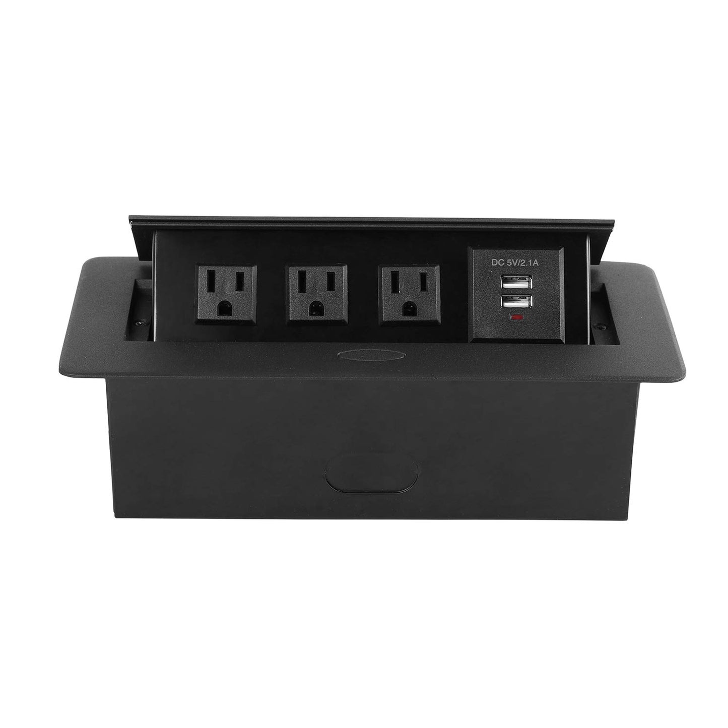 WEBANG Desktop Pop Up Socket with 3 Outlets & 2 USB Ports (Connection Box Desktop Pop Up Outlet)