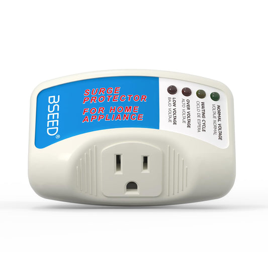 BSEED Surge Protector for Refrigerator, Single Outlet Surge Protector Plug in for Home Appliance Multi Function Plug with Protection Wall Mount Power