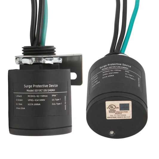 WeCooper 120/240VAC Universal HVAC Surge Protective Device,Type 1 SPD,25KA,IP66,SCCR 200KA,TFMV Technology,1-Phase,3-Wire, UL1449 4th,Ultimate