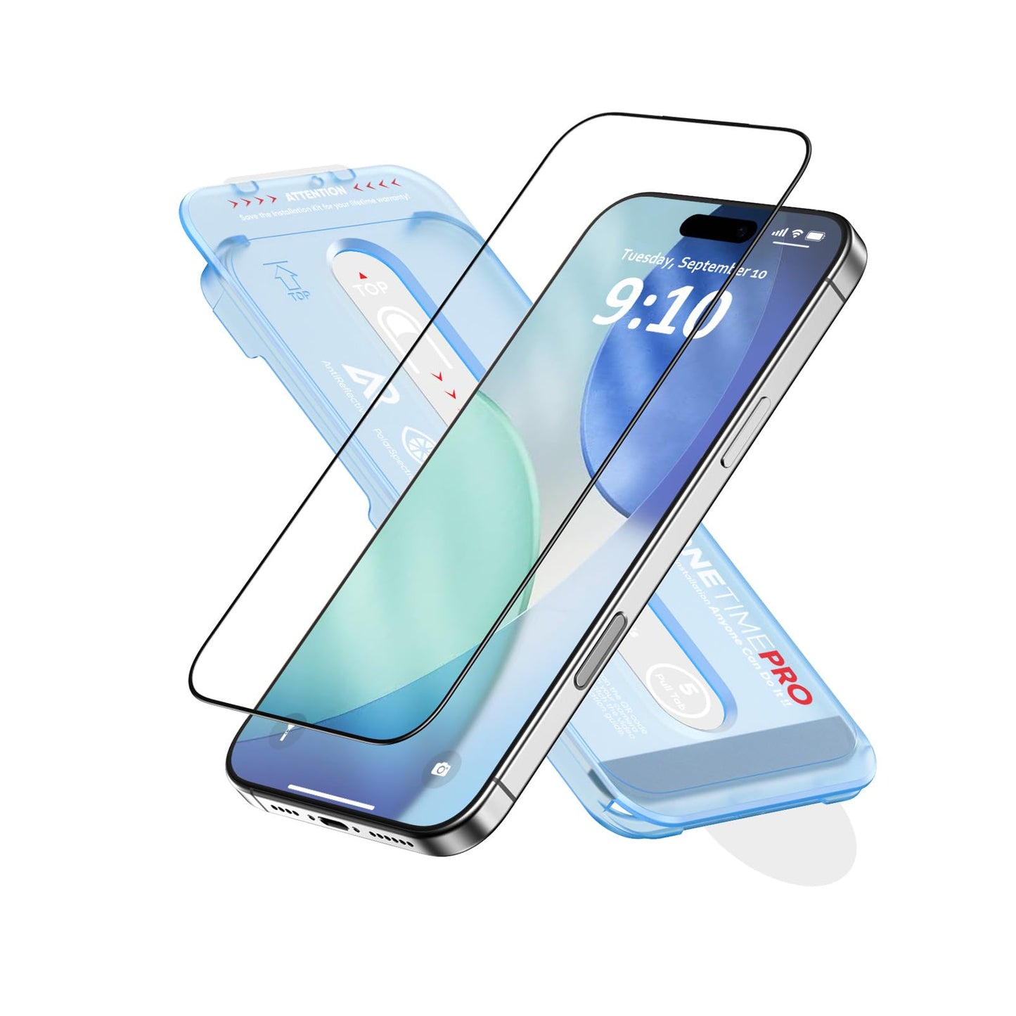 FLOLAB NanoArmour ONETIME PRO for iPhone 17 Pro Max Screen Protector, Anti-Reflective,PolarSpectra Anti-Rainbow, Tempered Glass, Ultra Clear, Infinity