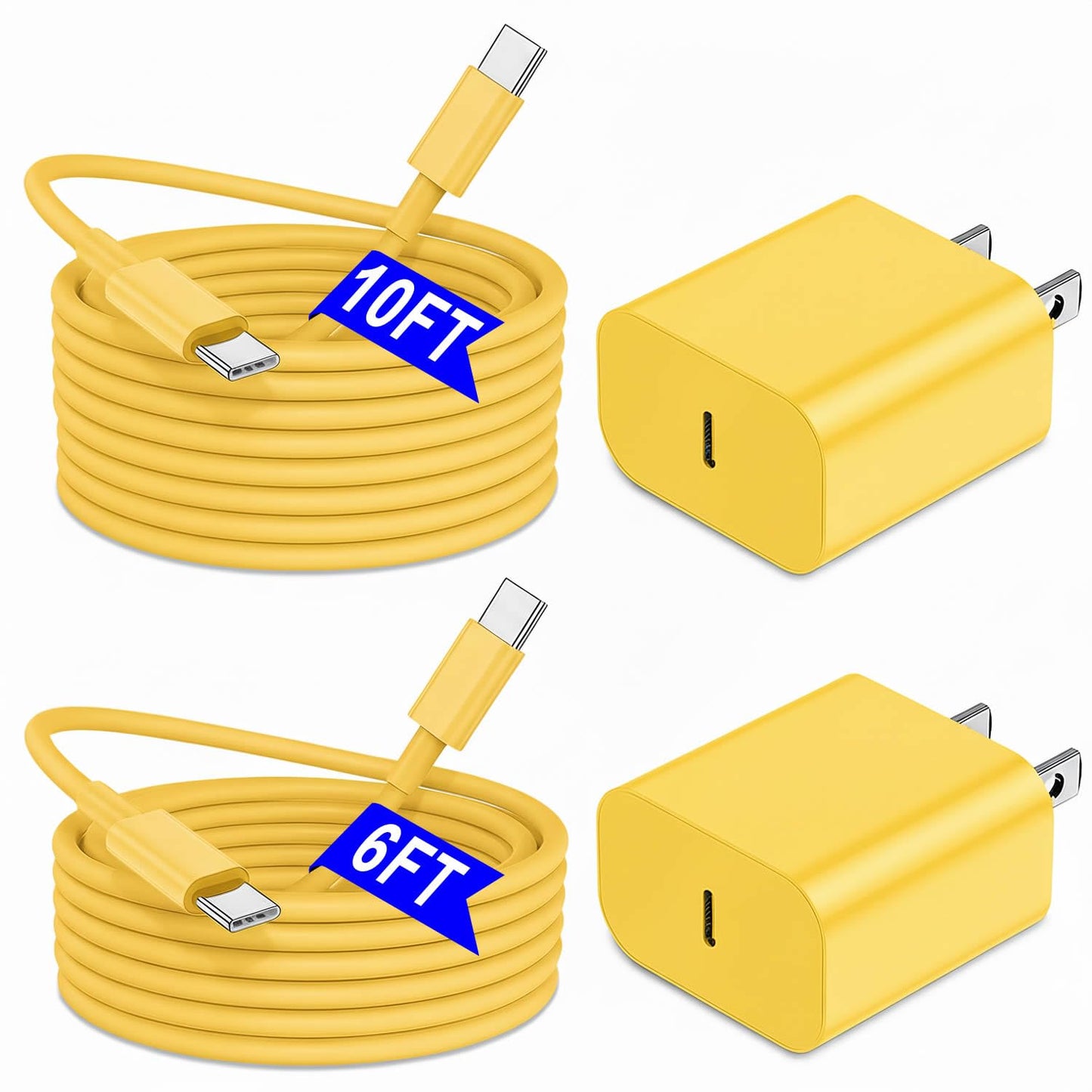 iPhone 17 16 15 Charger Fast Charging 6FT+10FT Cable, 20W USB C Charger, USBC Wall Charger for i Phone 17 Air 16 16e/16 Pro/16 Pro Max/15/15 Plus/15