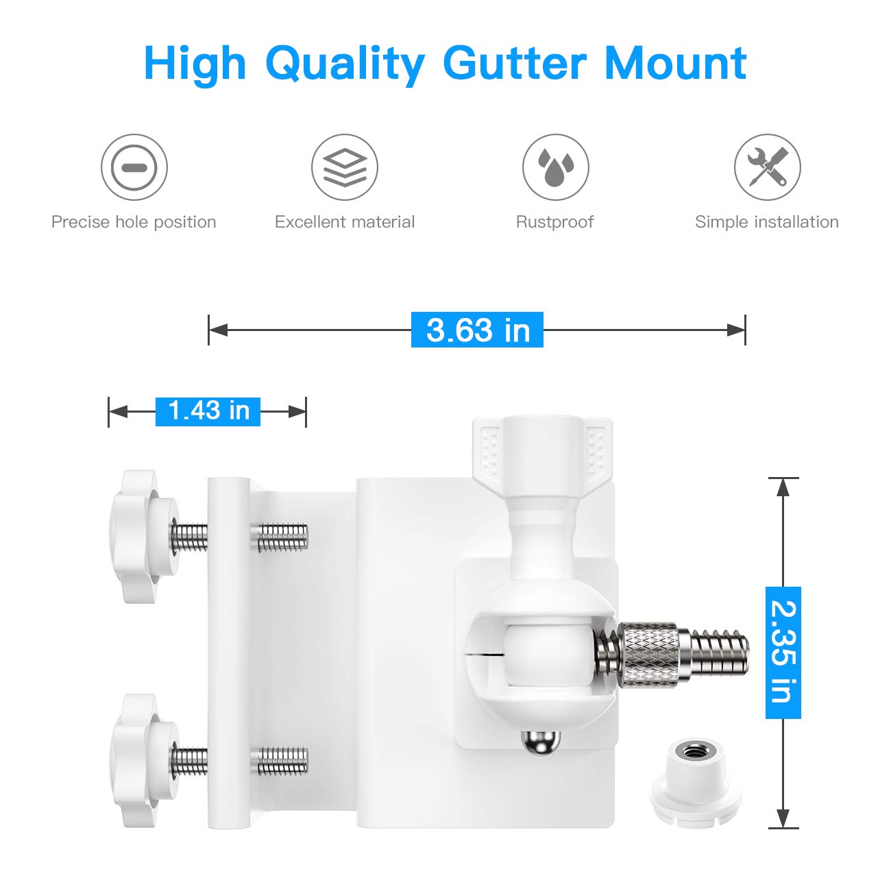 HOLACA Gutter Mount for Blink Outdoor Camera, Weather Proof Wall Outdoor Mount for Blink XT2/Blink Outdoor 4/3 Blink Mini 2/1 Blink Indoor Smart