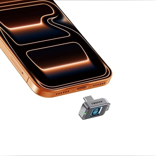TWOPAN Nano SSD 256GB, USB-C External SSD Storage Hard Drive with Fingerprint Lock, Compatible with iPhone 17/16/15, MacBook, iPad, Steam Deck, PS5